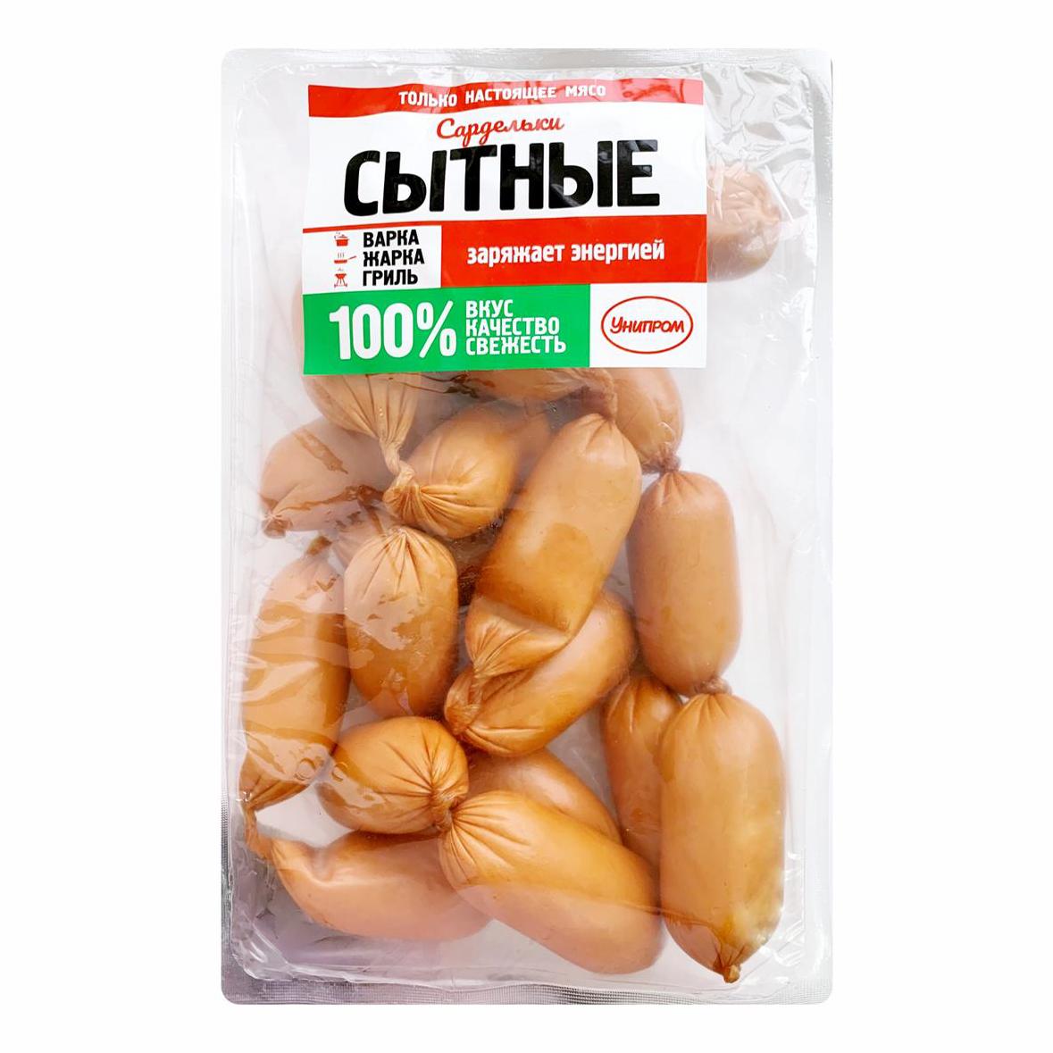 

Сардельки Унипром Сытные вареные +-1 кг