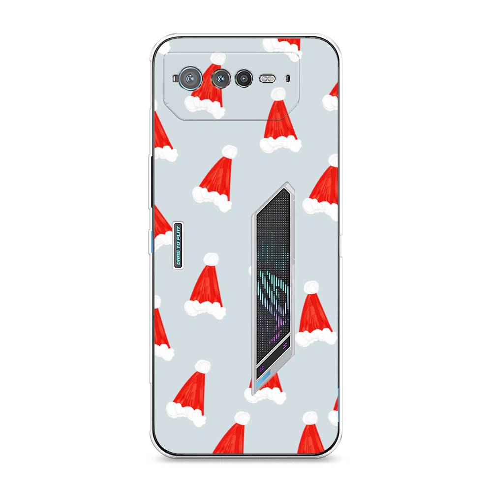

Чехол для Asus ROG Phone 6 "Новогодние шапочки", Белый;красный;серый, 44650-5