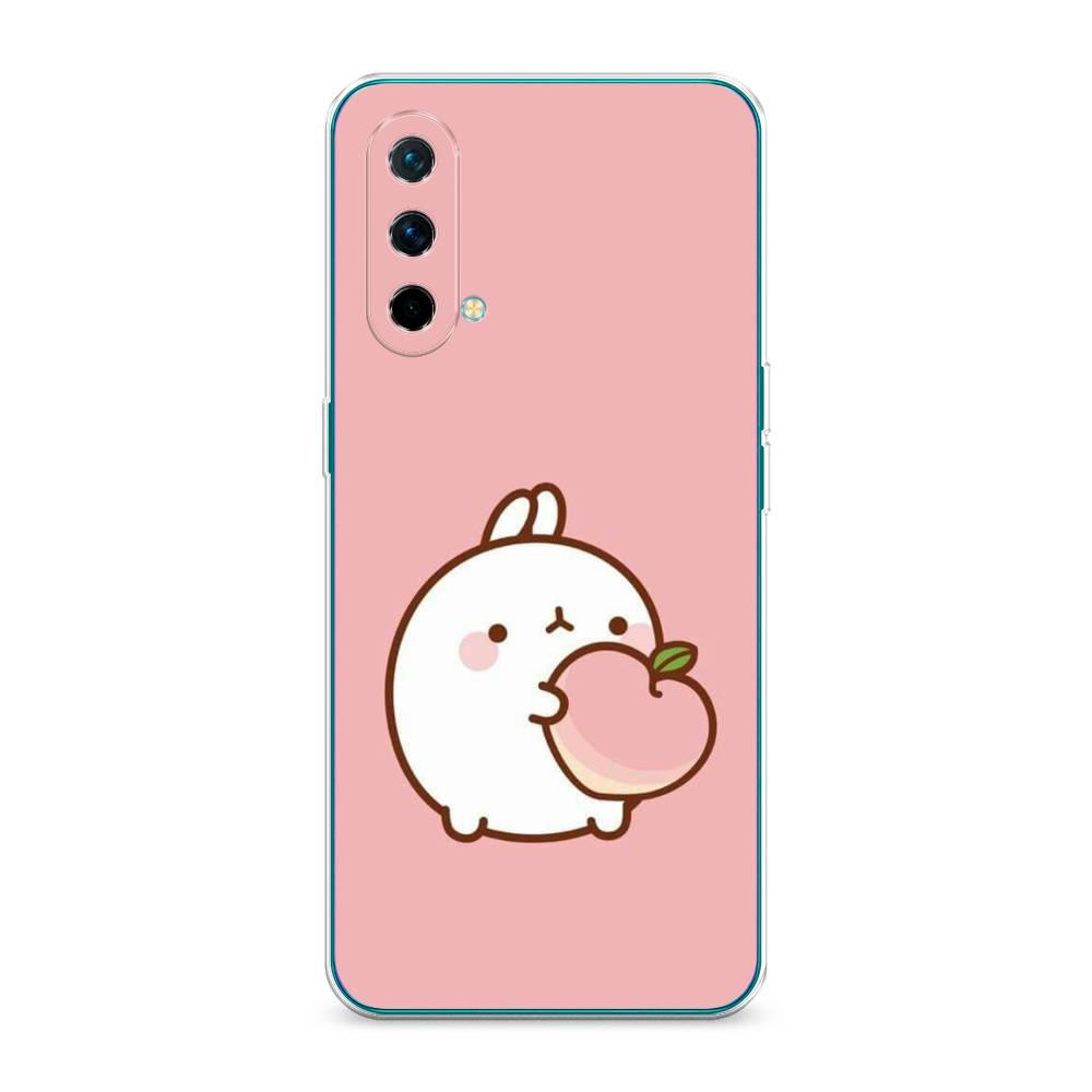 

Чехол Awog на OnePlus Nord CE / ВанПлас Nord CE "Кролик с персиком", Розовый;бежевый, 151850-1