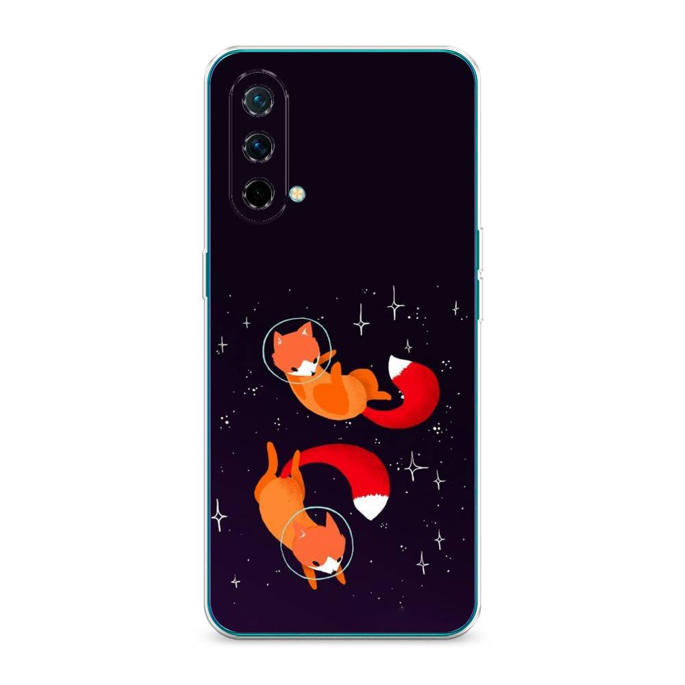 

Чехол Awog на OnePlus Nord CE / ВанПлас Nord CE "Лисы космонавты", Оранжевый, 151850-4