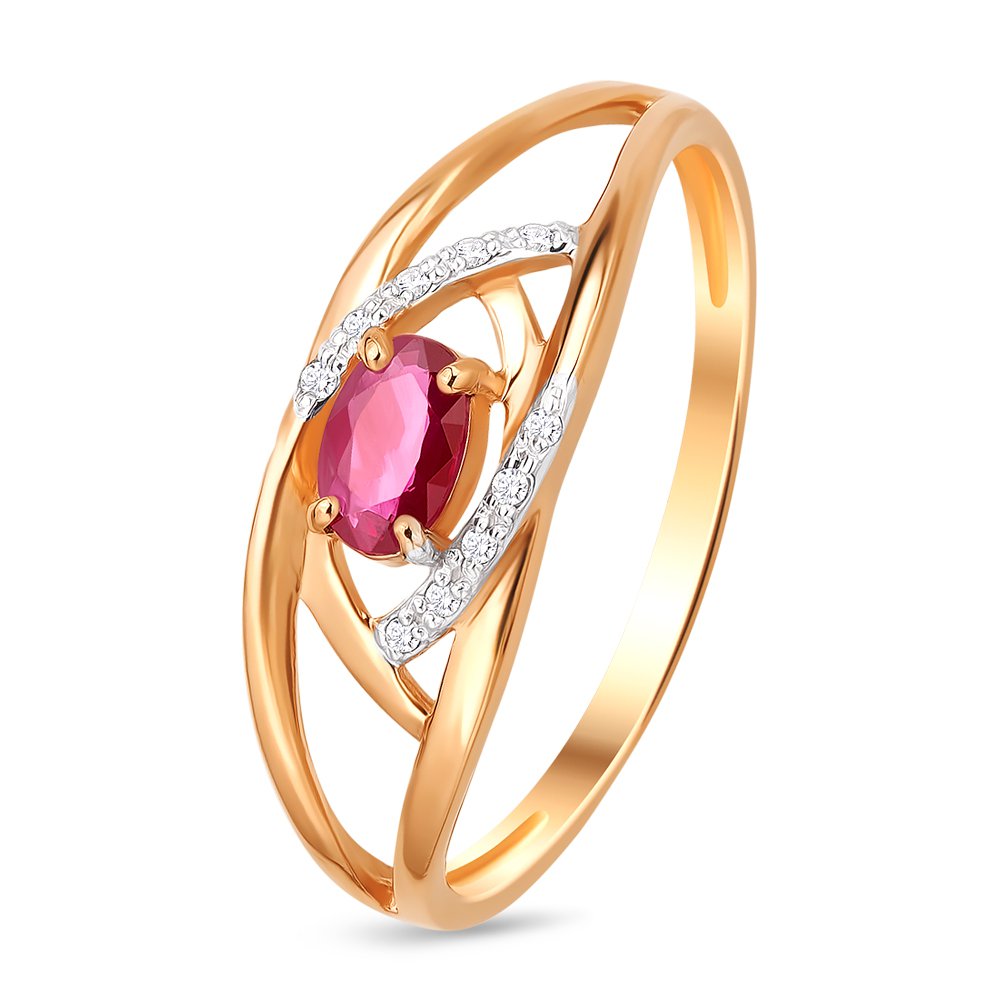 

Кольцо из золота р. , 585Gold 101010037, рубин\бриллиант, 101010037