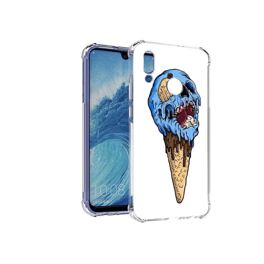 

Чехол MyPads Tocco для Huawei P Smart (2019) мороженное череп, Прозрачный, Tocco