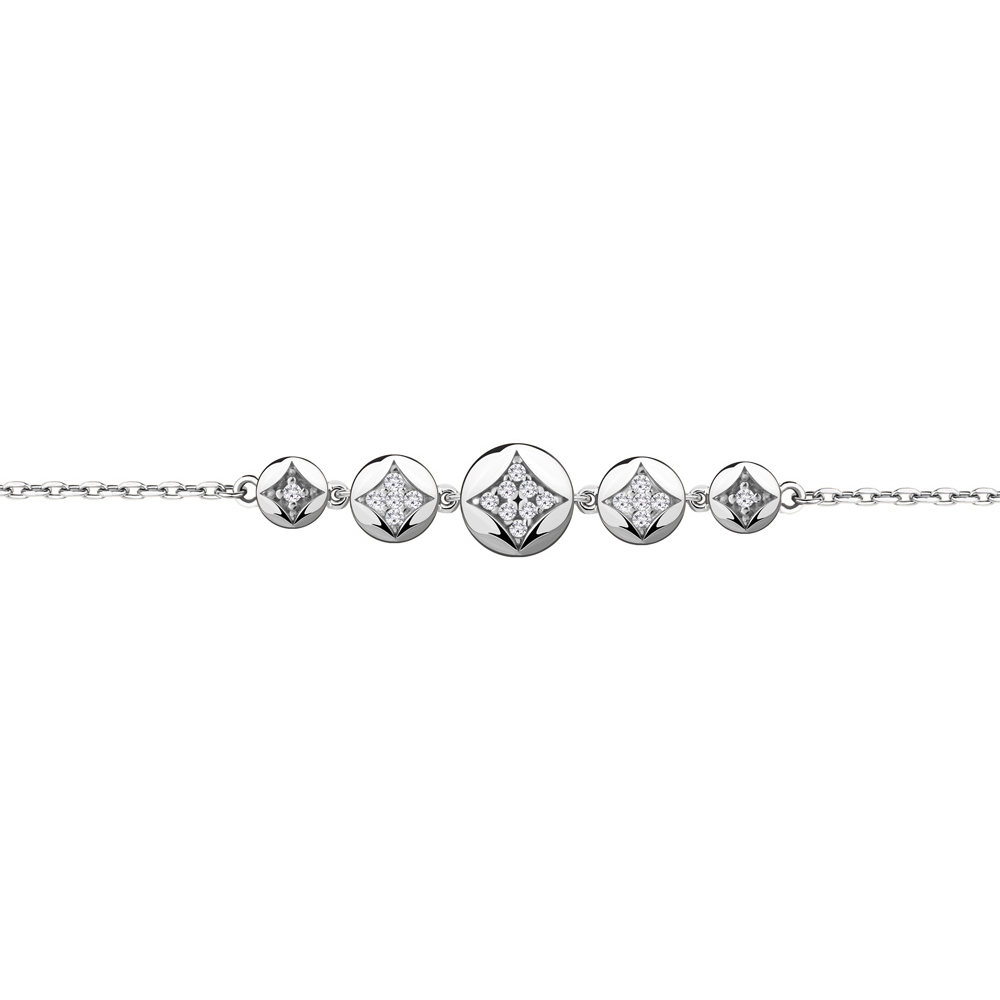 

Браслет из серебра с фианитом р. 16 Aquamarine 74489А_925_р, 74489А_925_р