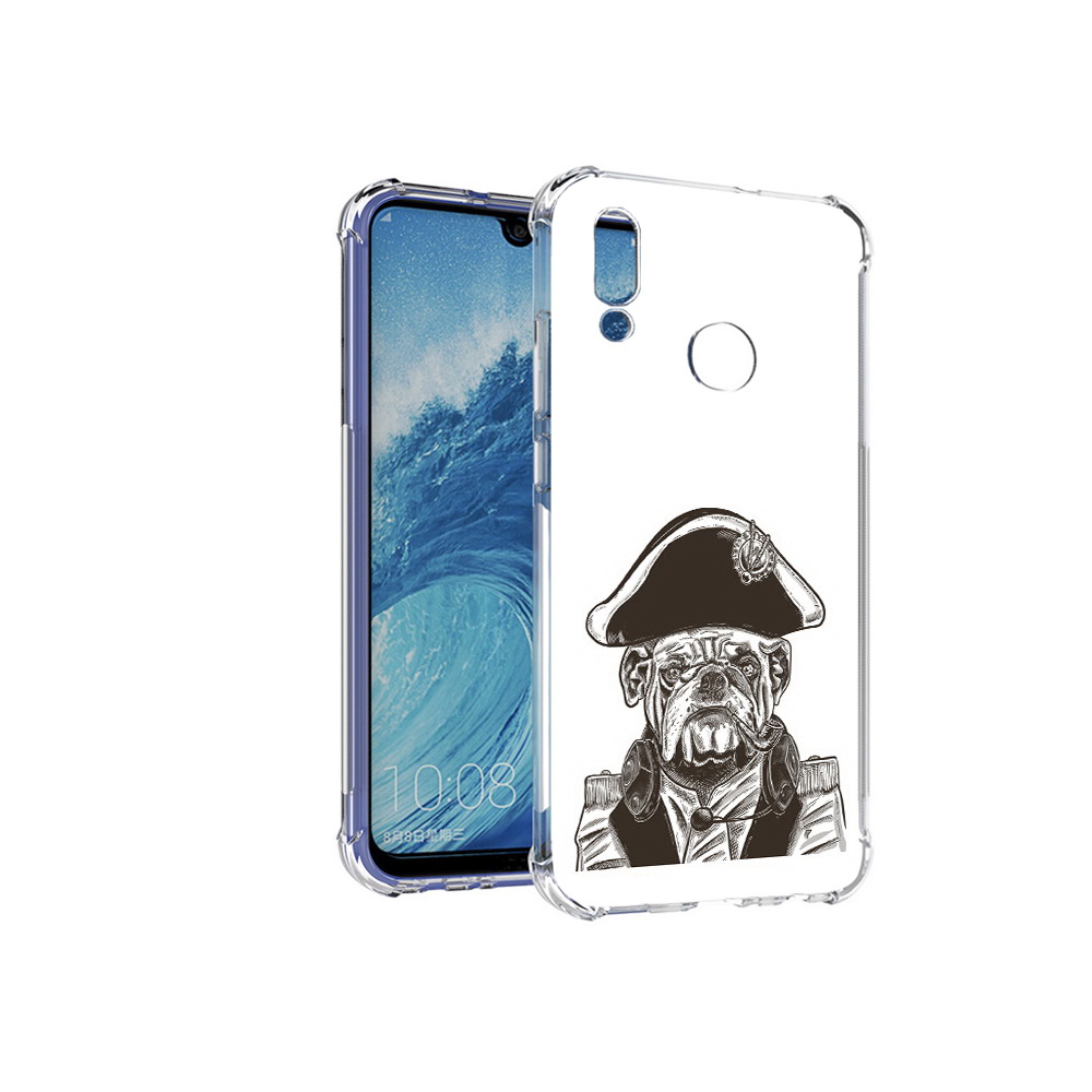 

Чехол MyPads Tocco для Huawei P Smart (2019) мопс генерал, Прозрачный, Tocco