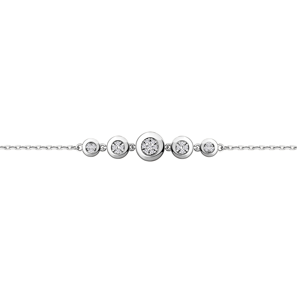 

Браслет из серебра с фианитом р. 15 Aquamarine 74488А_925_р, 74488А_925_р