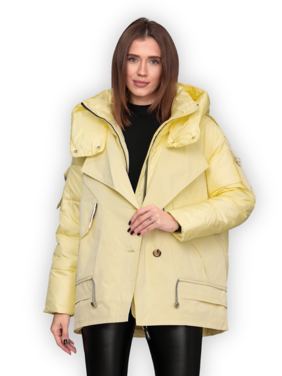 Куртка женская RM Shopping 3521H желтая 54-56 RU