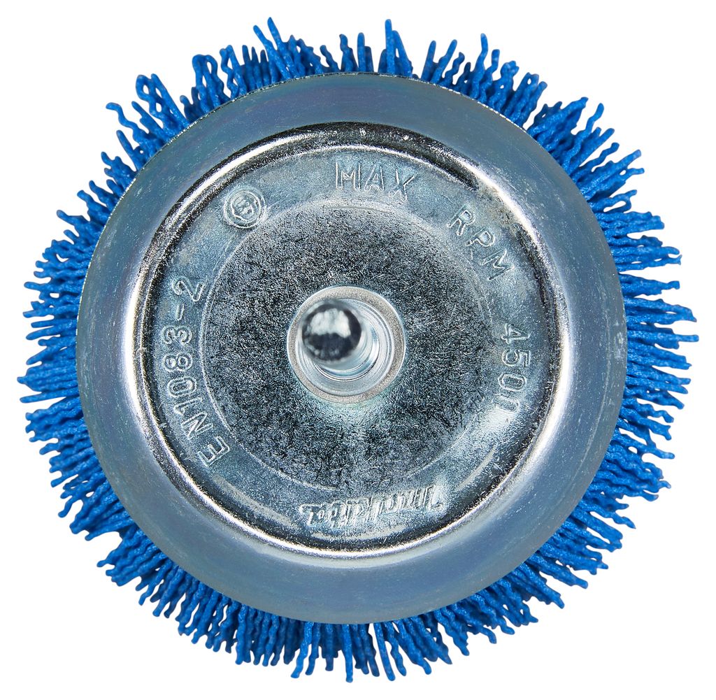 Щетка Makita D-45559 нейлоновая чашечная d75мм синяя, G240, хвостовик 6мм щетка на руку для шерсти прозрачная 12 х 8 5 см синяя