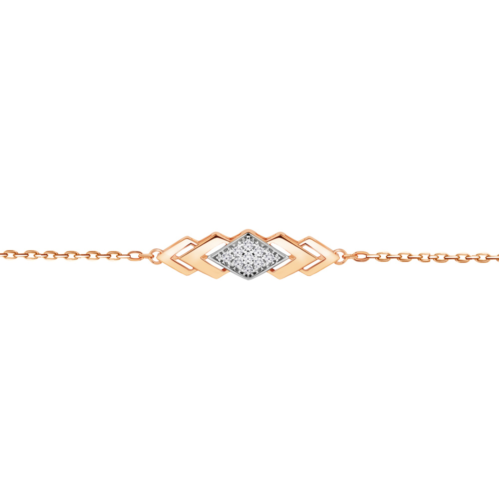 

Браслет из серебра с фианитом р. 16 Aquamarine 74486А_925_з, 74486А_925_з