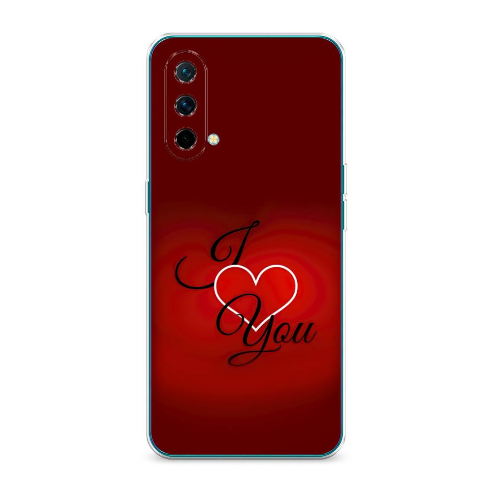

Чехол Awog на OnePlus Nord CE / ВанПлас Nord CE "I love you 3", Красный;черный, 151850-6