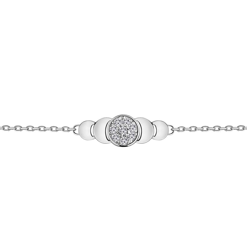 

Браслет из серебра с фианитом р. 16 Aquamarine 74485А_925_р, 74485А_925_р