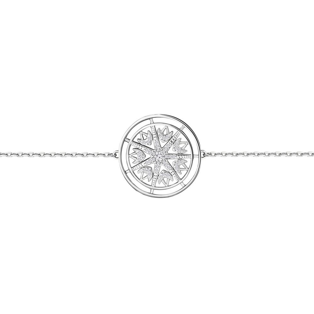 

Браслет из серебра с фианитом р. 16 Aquamarine 74483А_925_р, 74483А_925_р