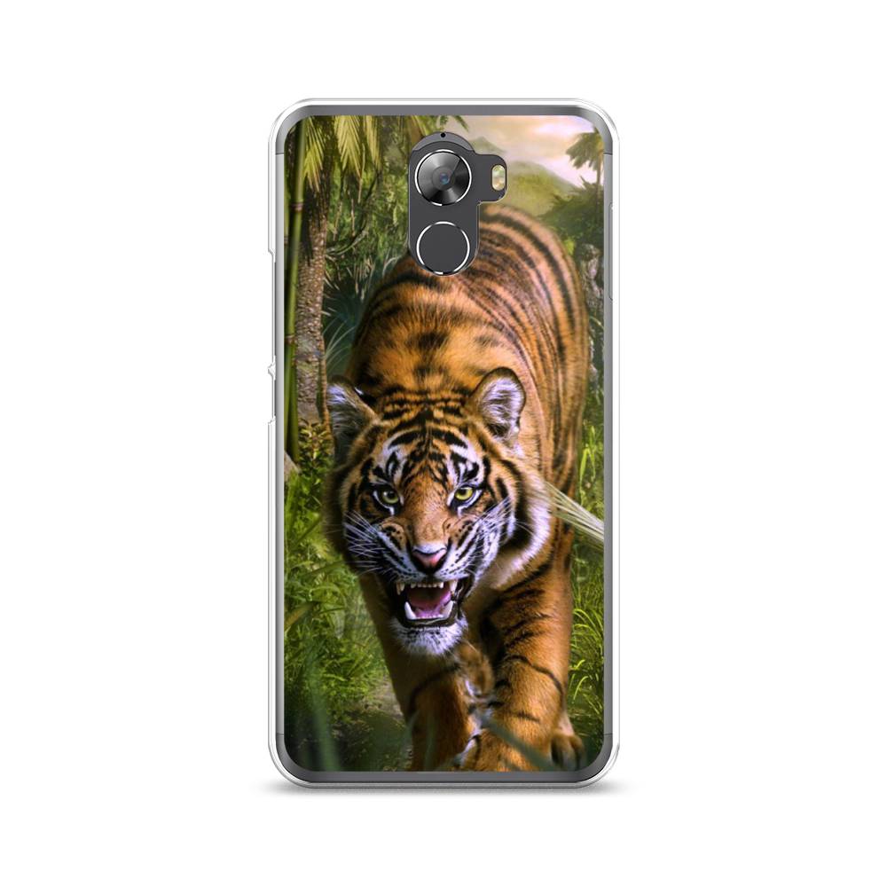 

Чехол на Wileyfox Swift 2 "Тигр в джунглях 2", Оранжевый;зеленый, 210350-1