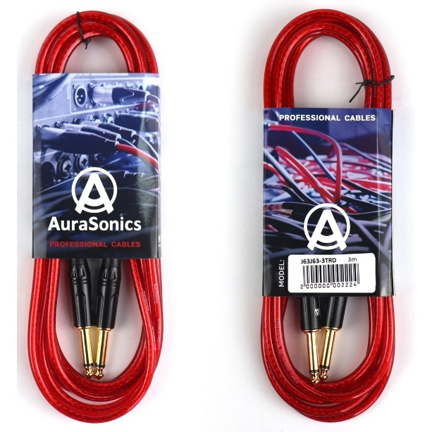 Кабель аудио 1xJack - 1xJack AuraSonics J63J63-3TRD 30m 1160₽