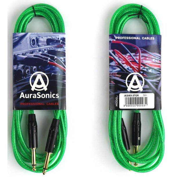 Кабель аудио 1xJack - 1xJack AuraSonics J63J63-3TGR 30m 1160₽