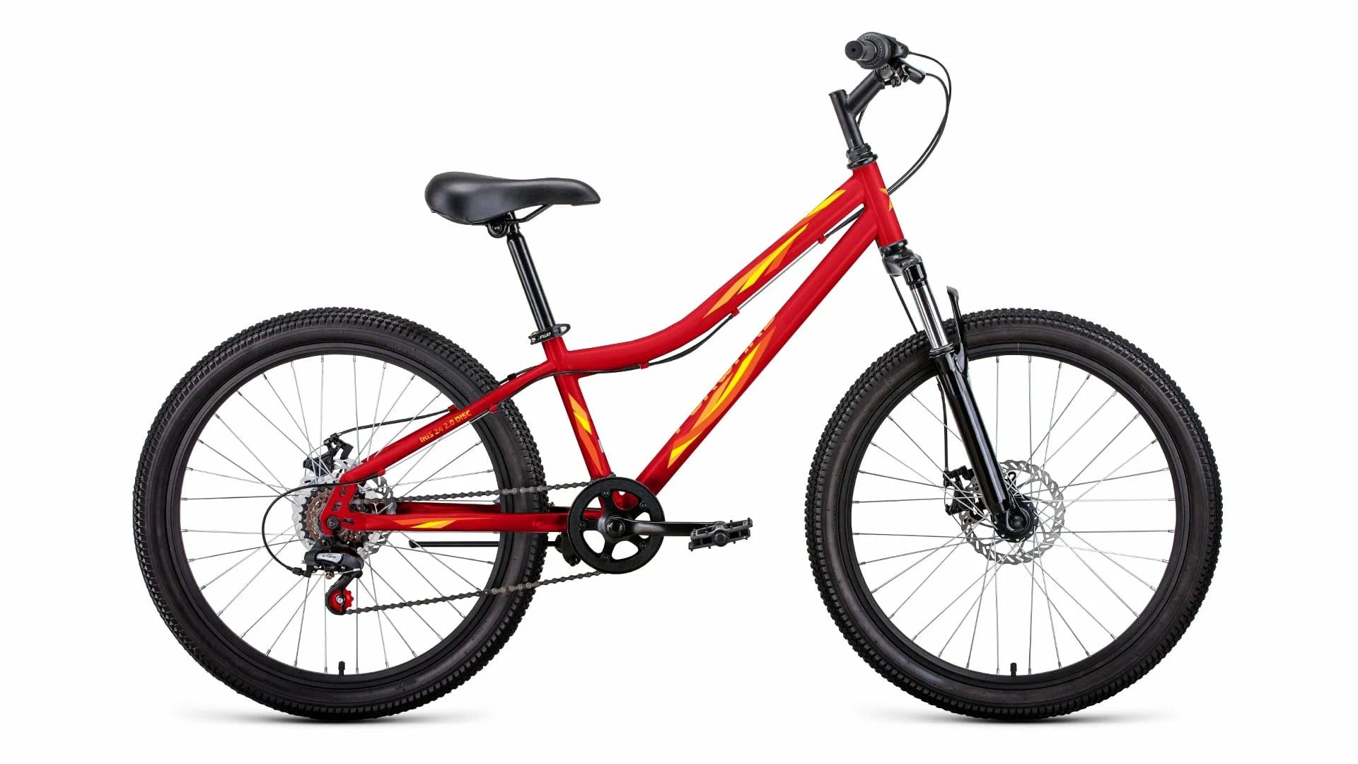 Велосипед Forward Iris 2.0 D 6 скоростей, ростовка 12, красный жёлтый, 24