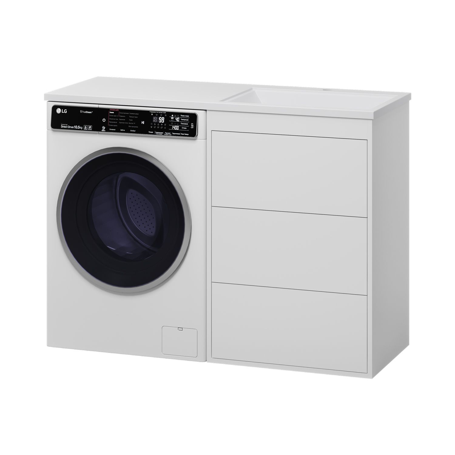 

Тумба с раковиной Brevita Grafit 60 white 120 Гавана прав., Белый, 56