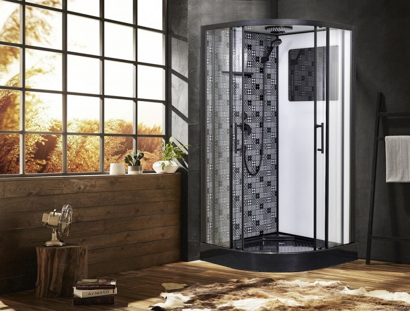 

Душевая кабина Esbano ESB-90CR 90x90 ESKBB90CR стекло прозрачное/профиль черный