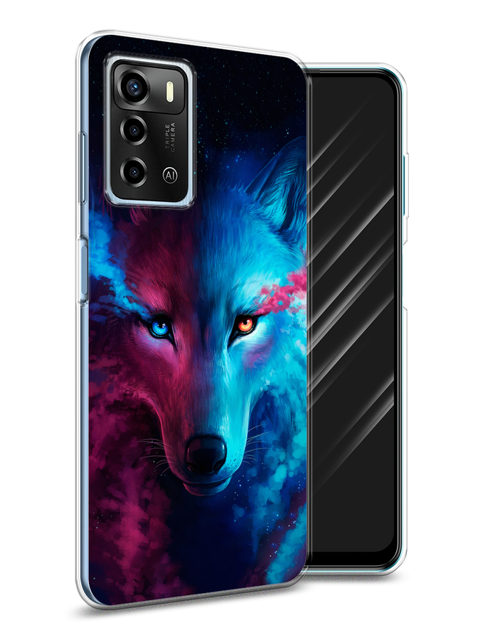 

Чехол Awog на ZTE Blade A72 / ЗТЕ Блэйд A72 "Волшебный волк", Разноцветный, 135450-1