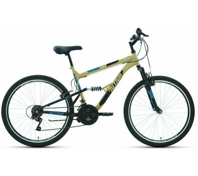 

Велосипед Altair Mtb Fs 1.0 18 скоростей, ростовка 18, бежевый, чёрный, 26