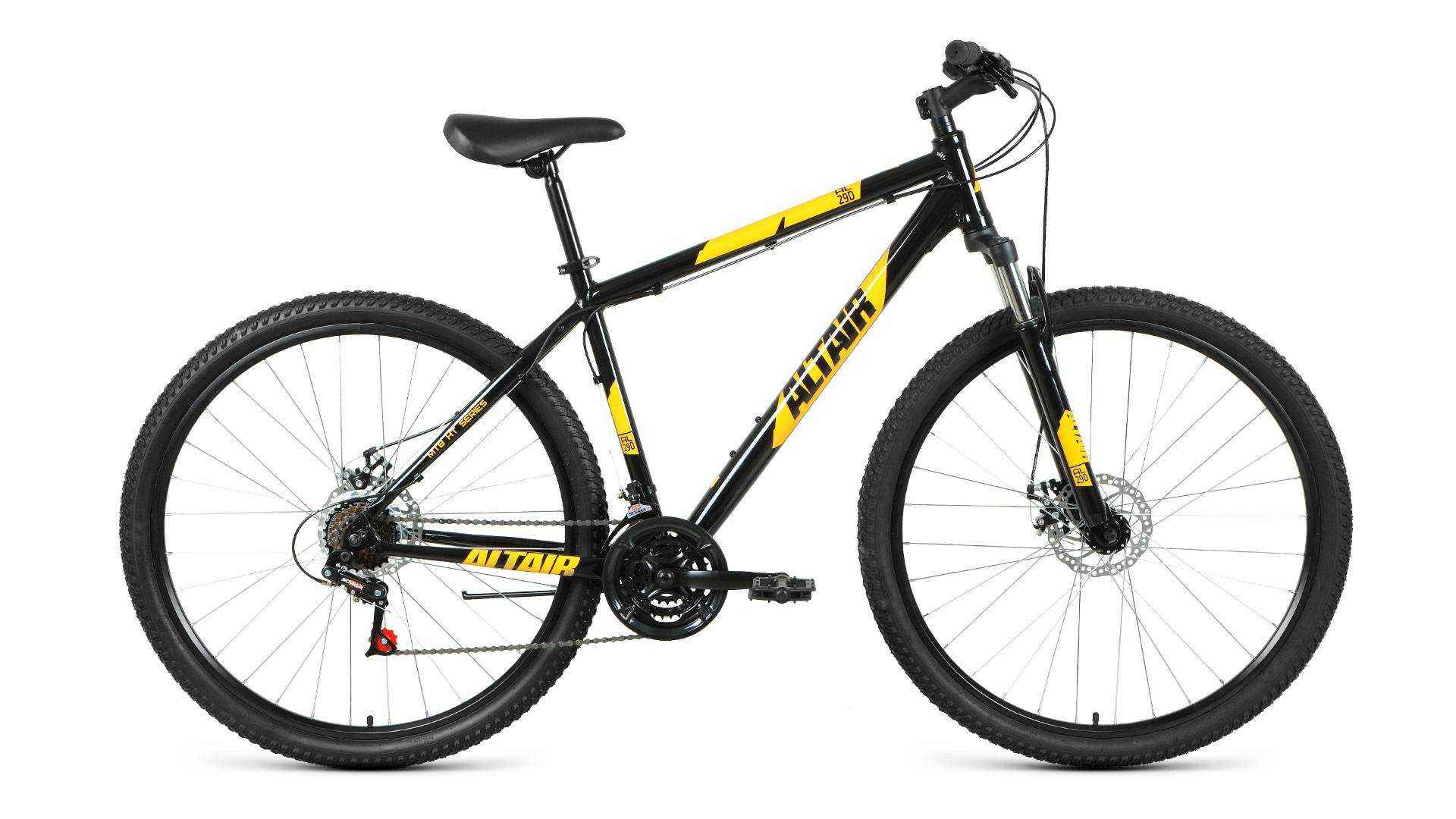Велосипед Altair D 21 скорость, ростовка 19, чёрный, оранжевый, 29