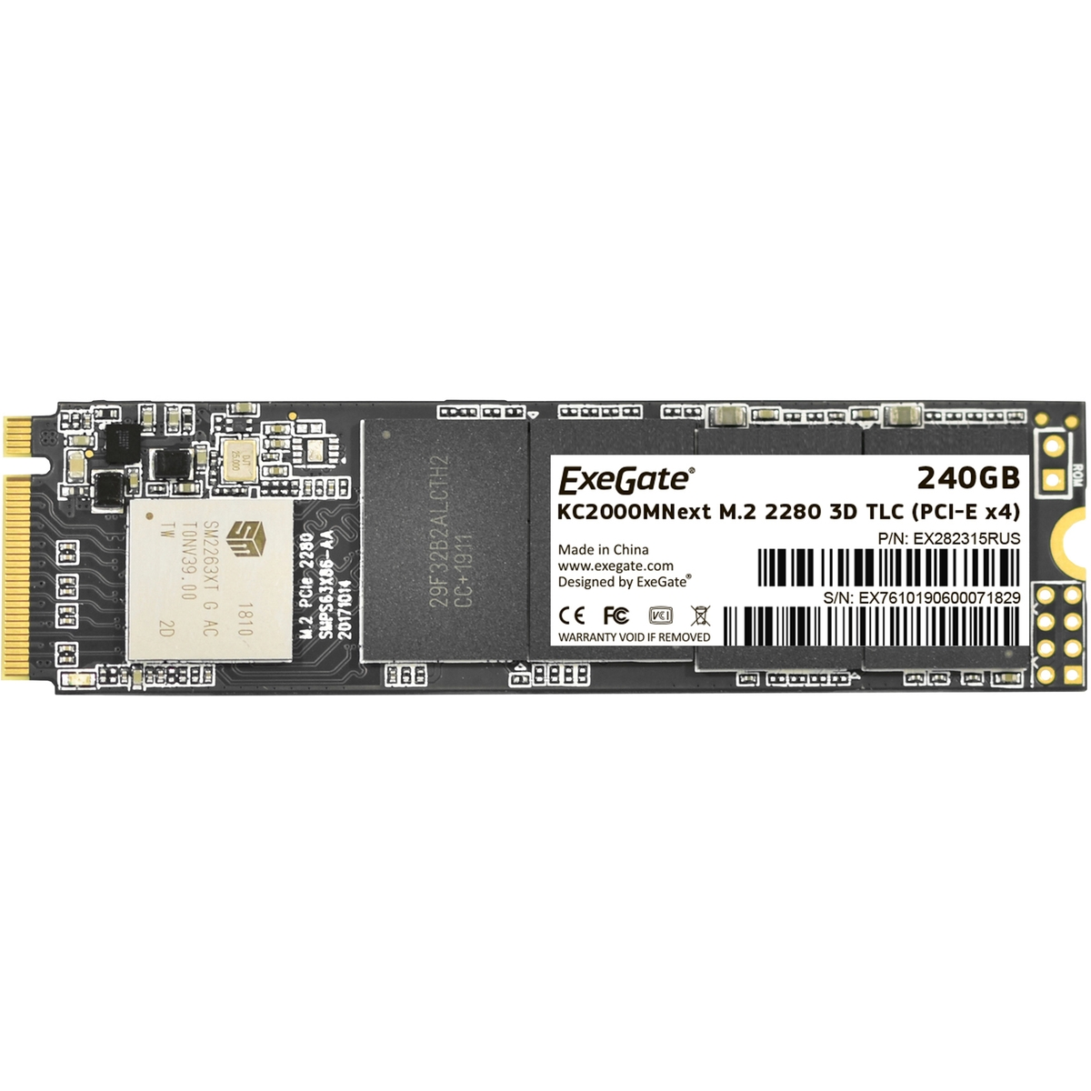 фото Ssd диск exegate 240 гб (kc2000mnext ex282315rus)