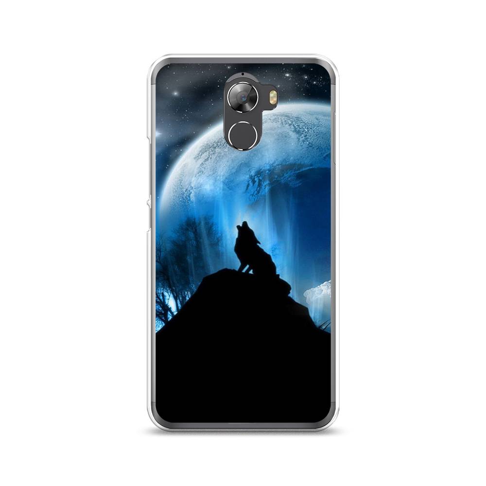

Чехол на Wileyfox Swift 2 "Волк 2", Синий;черный;белый, 210350-1