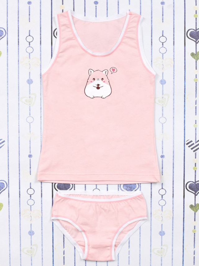 

Комплект нижнего белья детский LIDEKO kids 448-21, розовый, 122, 448-21