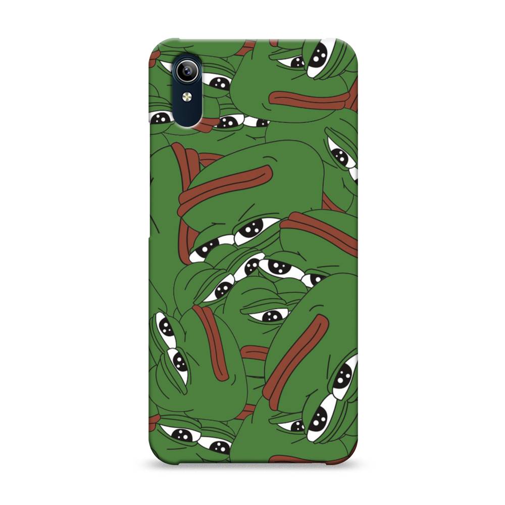 

Пластиковый чехол "Печальный frog" на Vivo Y91c, 262820-7