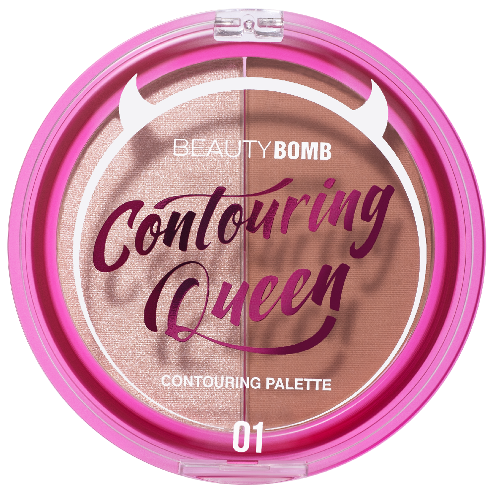 Палетка для контуринга лица BEAUTY BOMB Countouring Queen, тон 01, 8 г палетка для контуринга лица beauty bomb countouring queen тон 01 8 г