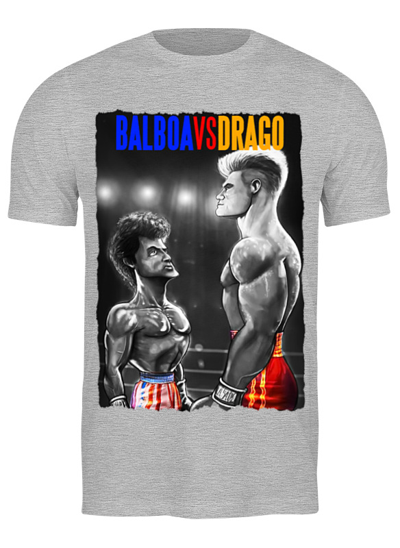 

Футболка мужская Printio Ivan drago & rocky серая M, Серый, Ivan drago & rocky