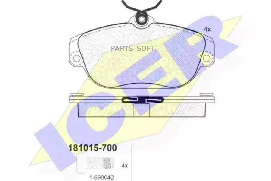 

Колодки Передние Volvo 960 Icer 181015-700 Icer арт. 181015-700