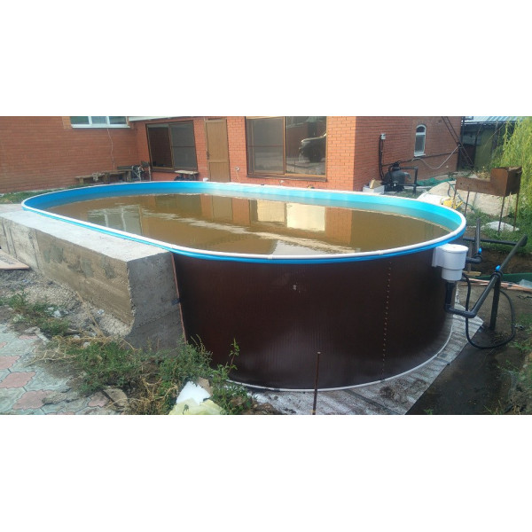 

54936601 Морозоустойчивый Бассейн Лагуна 550х370х125 см вкапываемый