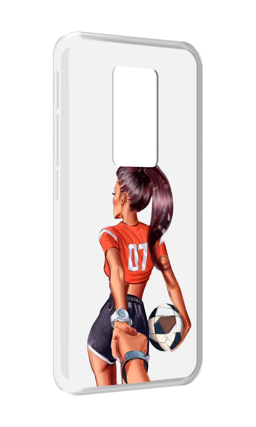

Чехол MyPads Девушка-футболистка женский для Motorola Defy 2021, Прозрачный, Tocco
