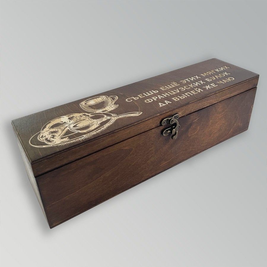 фото Коробка для чайных пакетиков из дерева с крышкой - 86 artwood