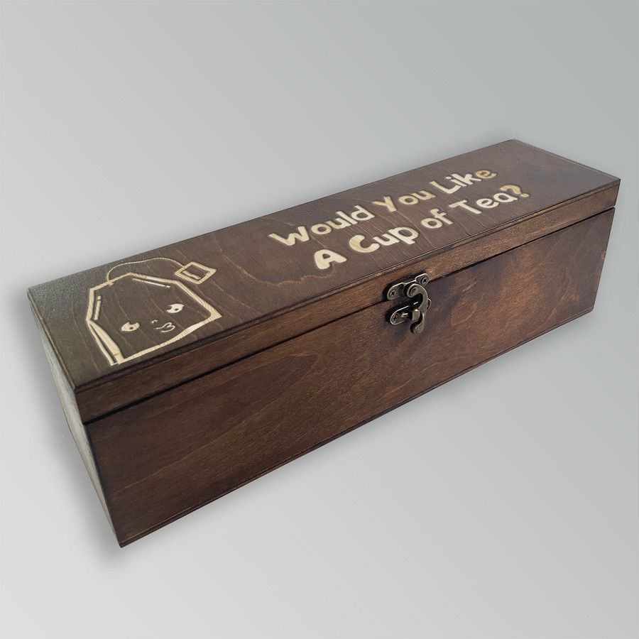

Коробка для чайных пакетиков из дерева с крышкой - 71, TEABOX-ANN-090922-0014