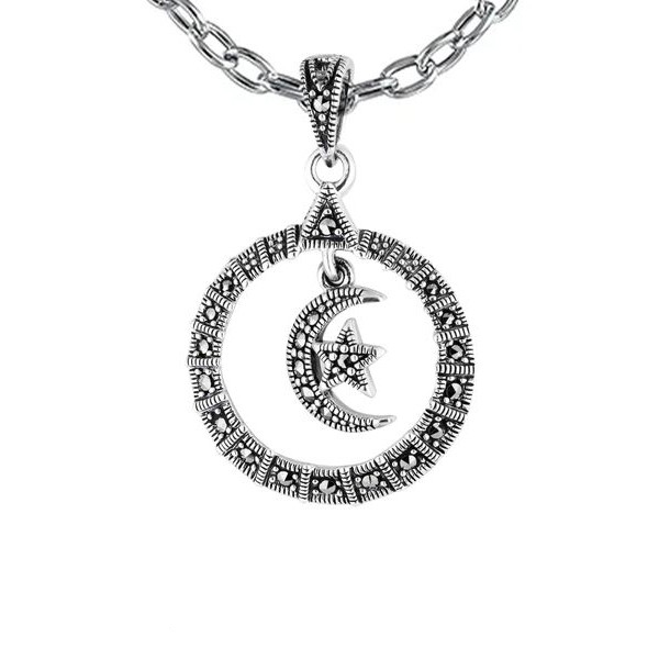 Кулон из серебра Марказит HP539, марказит