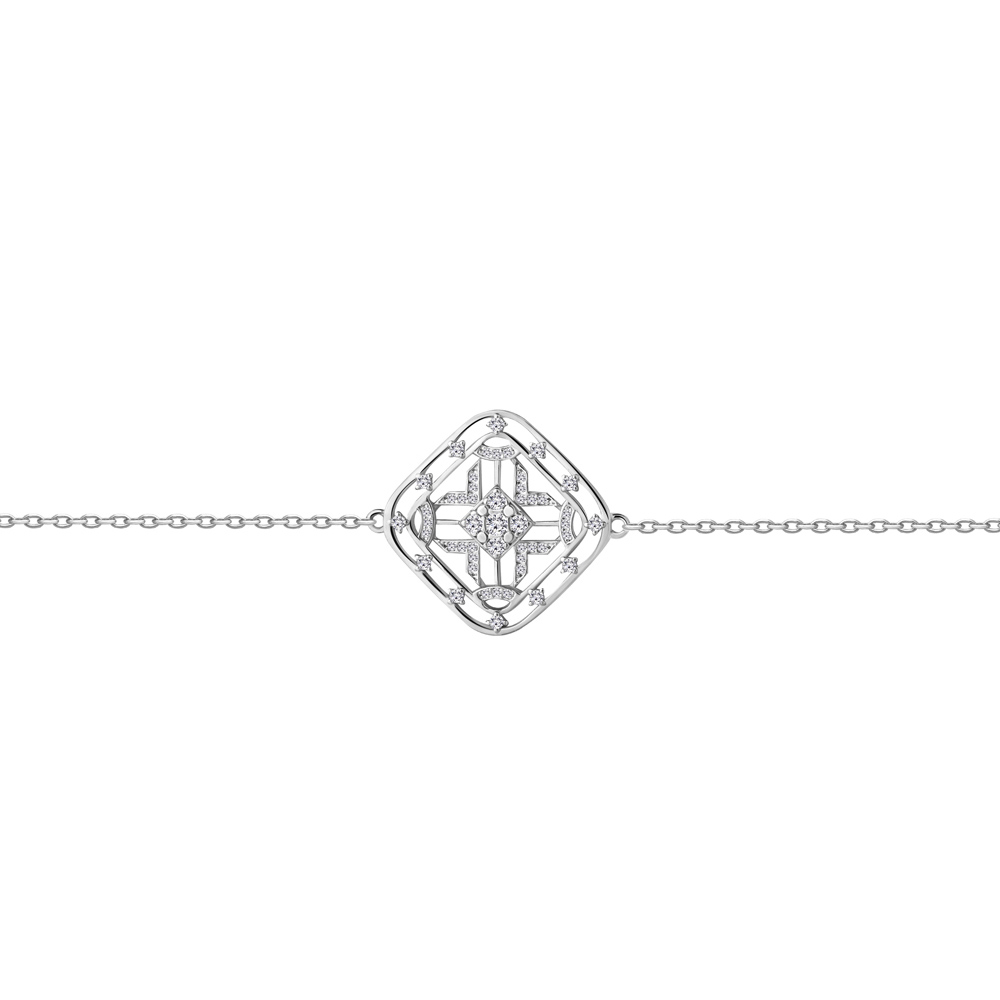 

Браслет из серебра с фианитом р. 16 Aquamarine 74477А_925_р, 74477А_925_р