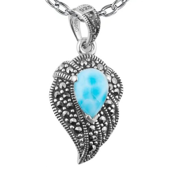 Кулон из серебра Марказит HP0518, марказит/ларимар