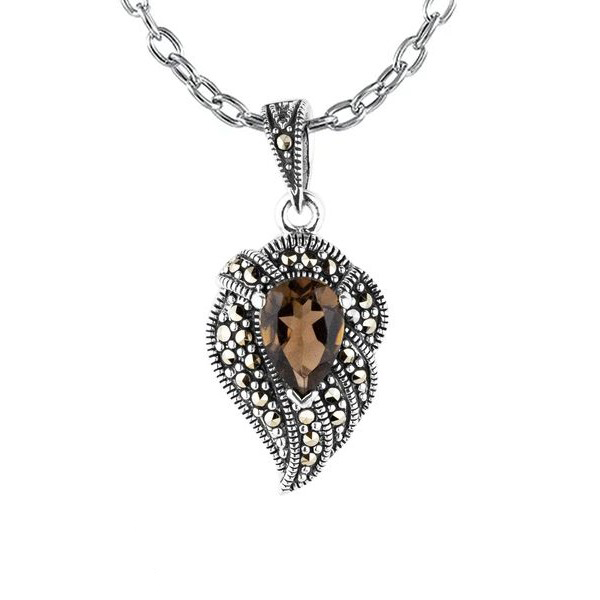 Кулон из серебра Марказит HP0518, марказит/топаз