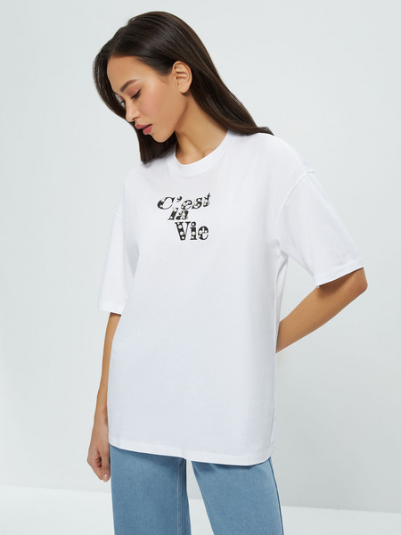 

Футболка женская ZARINA 3224545480 белая XS, Белый, 3224545480