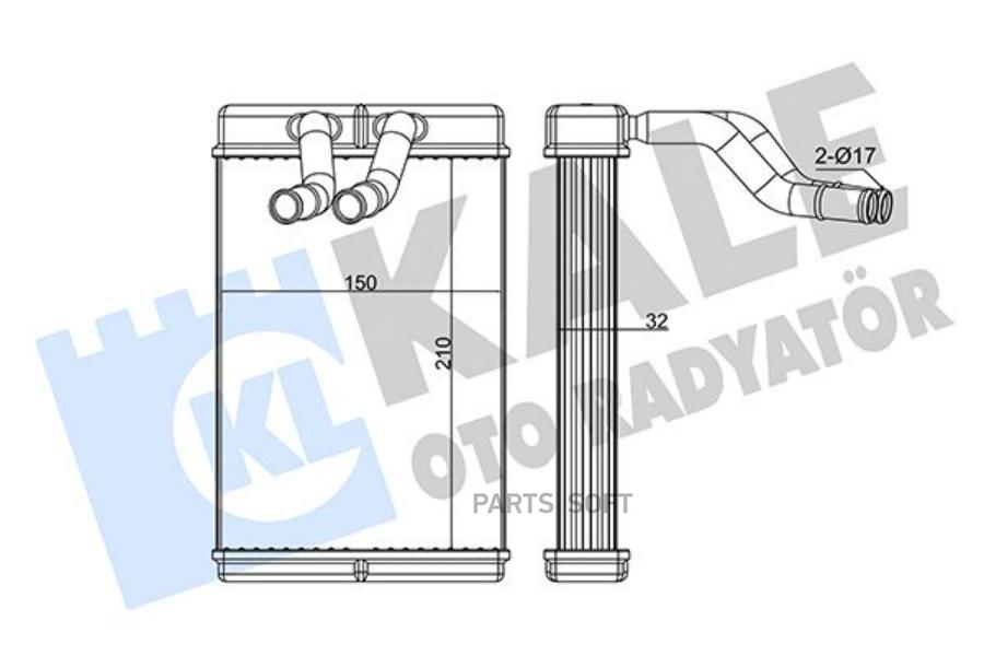 

Радиатор отопителя Hyundai H-1/H-1 Cargo/H-1 Travel 97>07 KALE 346550