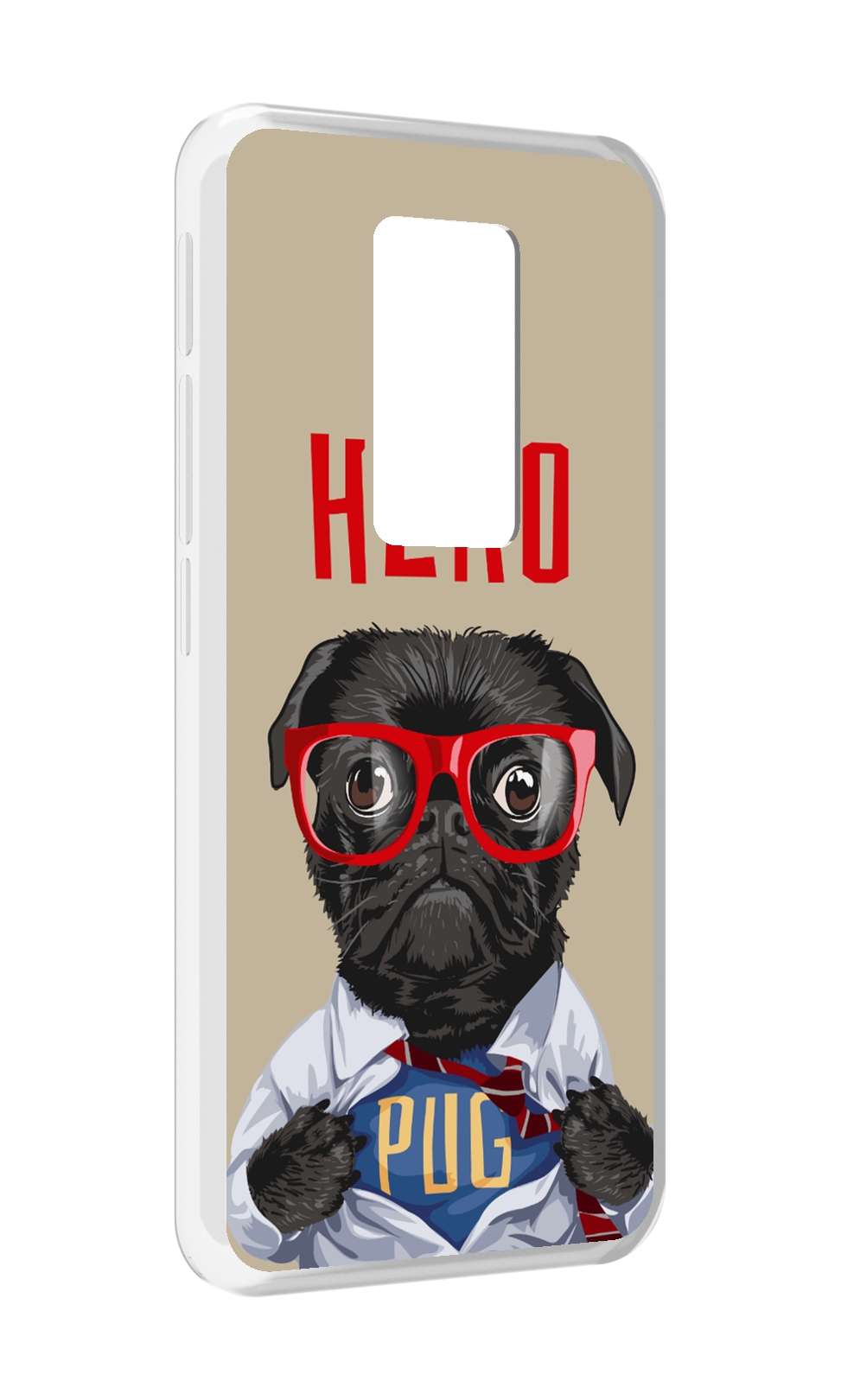 Чехол задняя-панель-накладка-бампер MyPads Герой-PUG для Motorola Defy 2021 противоударный