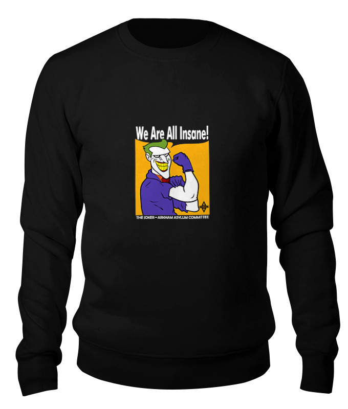 

Свитшот унисекс Printio Joker (we are all insane) черный L, Joker (we are all insane)