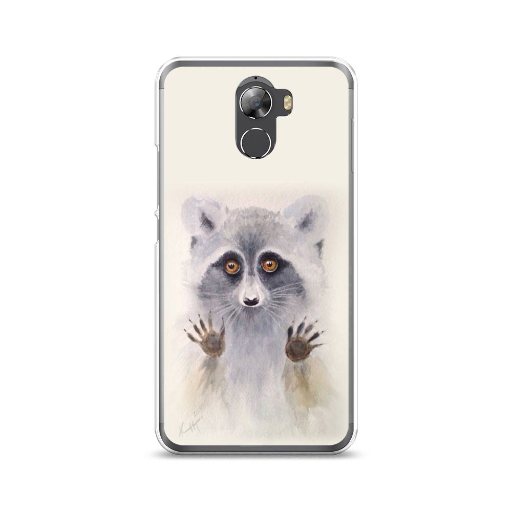 

Чехол на Wileyfox Swift 2 "Енот за стеклом", Бежевый;серый, 210350-4