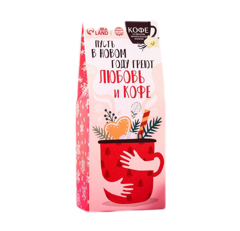 

Кофе молотый Пусть в новом году: со вкусом ванили, 100 г