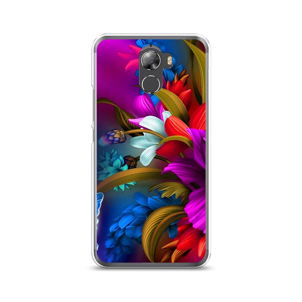 

Чехол на Wileyfox Swift 2 "Фантастические цветы", Фиолетовый;красный;синий, 210350-2