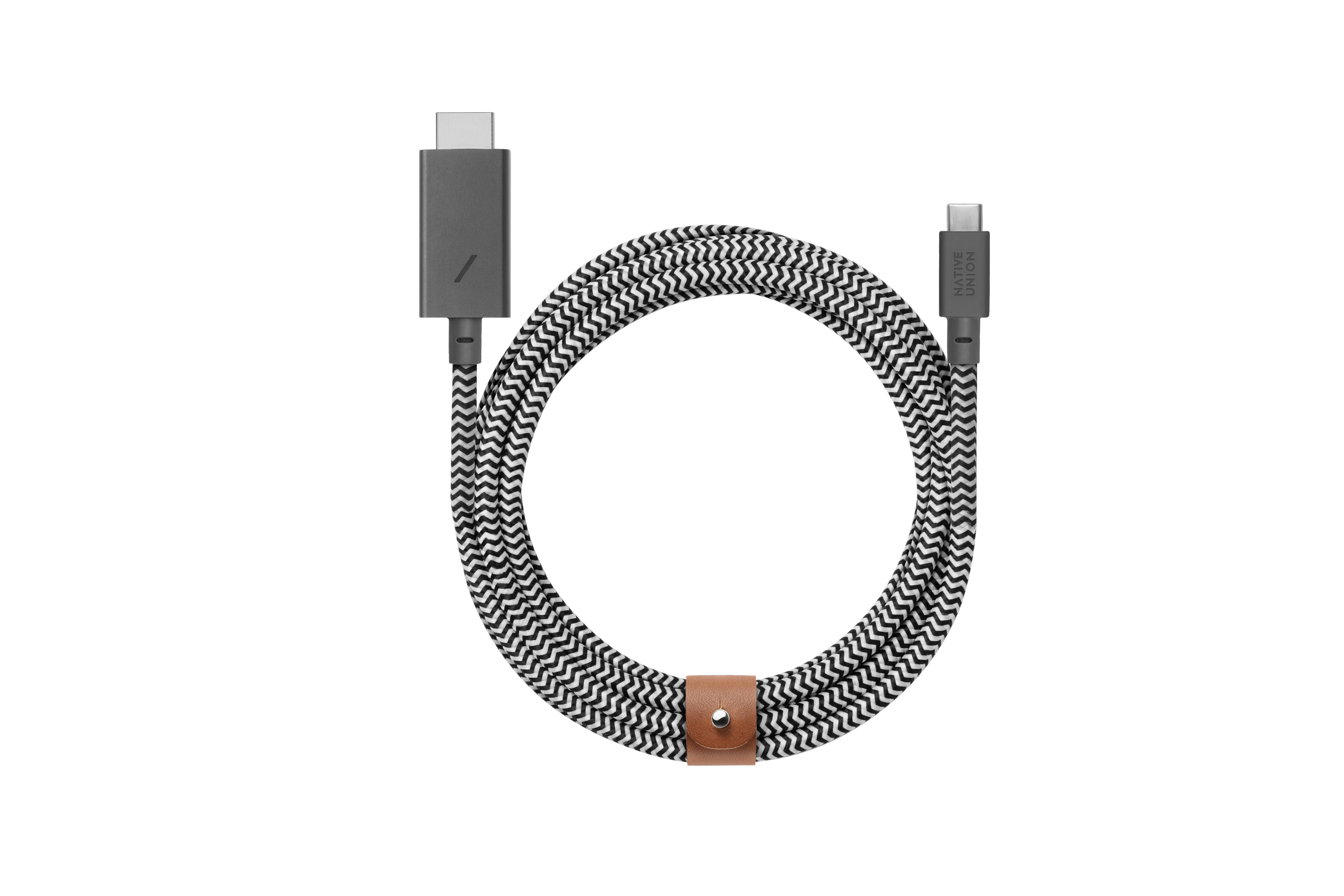 Мультимедийный кабель Native Union USB Type-C/HDMI, 3 м, зебра