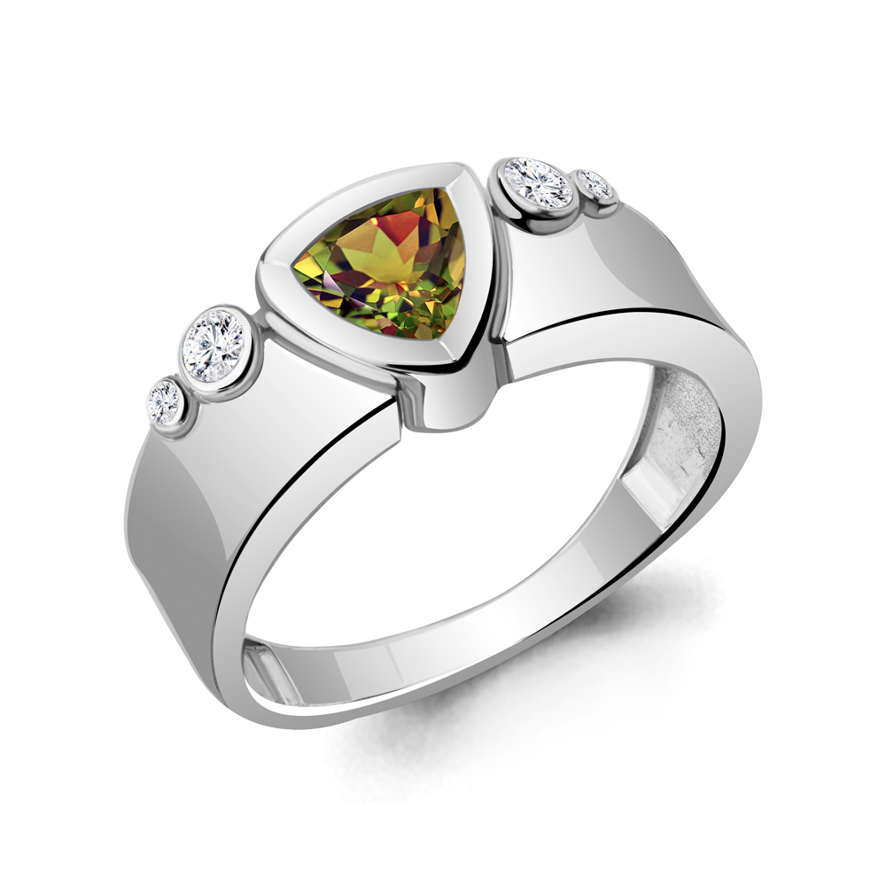 

Кольцо из серебра с фианитом Aquamarine Aquamarine 6960919А_925_р р. 19, 6960919А_925_р