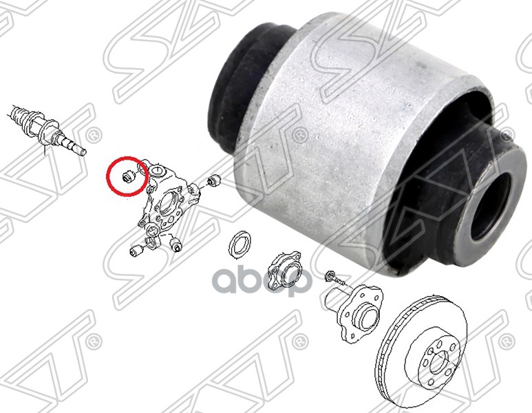 

Сайлентблок Задней Цапфы Nissan Murano Z51 2007-2014 Sat арт. ST-56219-AL500