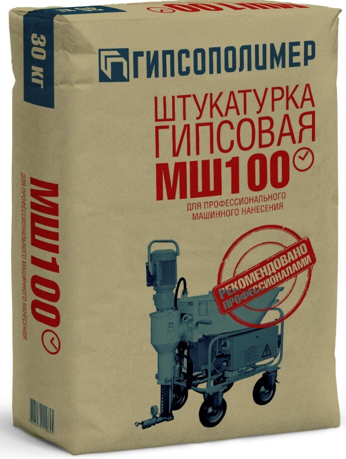 

Штукатурка гипсовая Гипсополимер МШ100 30 кг машинная